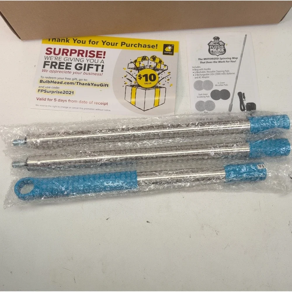 Floor Police Motorized‎ Cordless Spinning Mop Cleaner w/ 6 Pads As Seen On TV